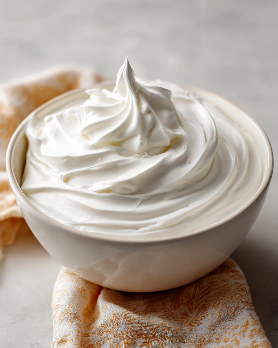 A white bowl filled with stiff, perfectly piped royal icing recipe mixture, ready for decorating.
