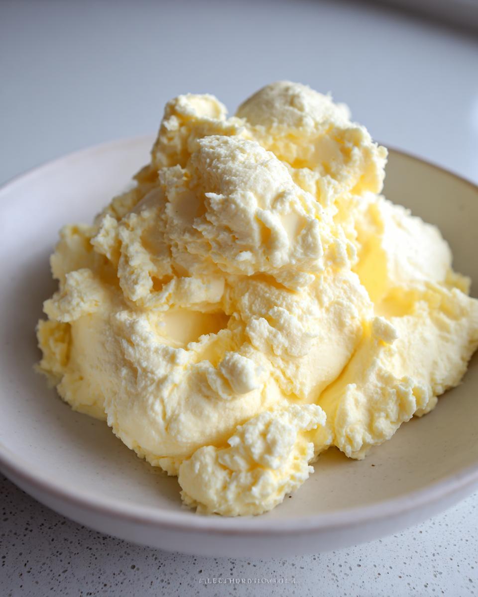 Close-up of soft, creamy curds, illustrating the texture achieved for foolproof scrambled eggs.